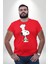 Snoopy Yemek Aşcı Kırmızı Büyük Beden Erkek Kadın Unisex Basic Ön Baskılı Tişört 2