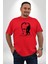 Kemal Atatürk Imza Ve Silüet Kırmızı Büyük Beden Erkek Kadın Unisex Basic Ön Baskılı Tişört 3