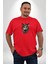 Meksikalı Alebrije Kedi Fütüristik Kedi Kırmızı Büyük Beden Erkek Kadın Unisex Basic Ön Baskılı Tişört 2