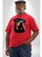 Sulu Boya Rottweiler Kırmızı Büyük Beden Erkek Kadın Unisex Basic Ön Baskılı Tişört 2