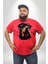 Sulu Boya Rottweiler Kırmızı Büyük Beden Erkek Kadın Unisex Basic Ön Baskılı Tişört 4