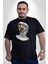 Modern Sanat Apollo Siyah Büyük Beden Erkek Kadın Unisex Basic Ön Baskılı Tişört 4