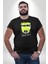 Sık Sık Mutlu Gülmek Teddy Bear Siyah Büyük Beden Erkek Kadın Unisex Basic Ön Baskılı Tişört 1
