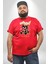 Bugün Değil Kırmızı Büyük Beden Erkek Kadın Unisex Basic Ön Baskılı Tişört 4