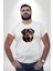 Rottweiler Kafası Beyaz Büyük Beden Kadın Erkek Ünisex Basic Ön Baskılı Tişört 1