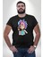 Rick Ve Morty Isyan Boya Kalemi Tasarımı Siyah Büyük Beden Erkek Kadın Unisex Basic Ön Baskılı Tişört 1