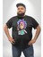 Rick Ve Morty Isyan Boya Kalemi Tasarımı Siyah Büyük Beden Erkek Kadın Unisex Basic Ön Baskılı Tişört 2