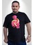 Pop Art Yaratıcı Heykel Pembe Siyah Büyük Beden Erkek Kadın Unisex Basic Ön Baskılı Tişört 5