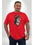 Kızılderili Tilki Kırmızı Büyük Beden Erkek Kadın Unisex Basic Ön Baskılı Tişört 3