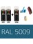 2 Adet Sprey+1 Adet Vernik Gök Mavi RAL-5009 Sprey Boya Seti 400 Ml+Zımpara+Kağıtbant+Eldiven 1