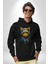 Bandana Kedi Kulaklık Çeket Kadın Erkek Siyah Kapüşonlu Sweatshirt Hoodie 1