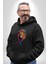 Renkli Yağlı Boya Aslan Kadın Erkek Siyah Kapüşonlu Sweatshirt Hoodie 3