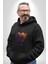 Yağlı Boya Elma Kadın Erkek Siyah Kapüşonlu Sweatshirt Hoodie 3