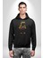 Spor Eşofman Takımı Sarı Kedi Insan Kadın Erkek Siyah Kapüşonlu Sweatshirt Hoodie 2