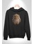 Baykuş Kadın Erkek Siyah Kapüşonlu Sweatshirt Hoodie 5