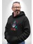 Renkli Noel Baba Yeni Nesil Gözlüklü Kadın Erkek Siyah Kapüşonlu Sweatshirt Hoodie 3