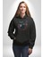 Kulaklık Kedi Müzik Tekir Kadın Erkek Siyah Kapüşonlu Sweatshirt Hoodie 2