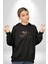 Ay Yıldız Bakır Renk Baykuş Kadın Erkek Siyah Kapüşonlu Sweatshirt Hoodie 1
