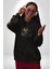Ay Yıldız Bakır Renk Baykuş Kadın Erkek Siyah Kapüşonlu Sweatshirt Hoodie 4