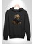 Okula Giden Öğrenci Golden Kadın Erkek Siyah Kapüşonlu Sweatshirt Hoodie 5