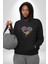 Kalp Damar Renkli Boyalı Kadın Erkek Siyah Kapüşonlu Sweatshirt Hoodie 4