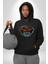 Basketbol Potası Bulutlu Siyah Kadın Erkek Siyah Kapüşonlu Sweatshirt Hoodie 4
