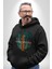 Kaktüs Çita Kadın Erkek Siyah Kapüşonlu Sweatshirt Hoodie 3