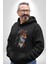Kızılderili Tilki Kadın Erkek Siyah Kapüşonlu Sweatshirt Hoodie 3