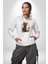 Cadılar Bayramı Kedi Kadın Erkek Beyaz Kapüşonlu Sweatshirt Hoodie 4
