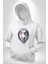 Maske Takan Kahraman Kafası Kadın Erkek Beyaz Kapüşonlu Sweatshirt Hoodie 1