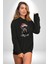 Yeni Yıl Noel Rottweiler Kadın Erkek Siyah Kapüşonlu Sweatshirt Hoodie 1