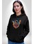Bulutlar Astronot Uzay Kadın Erkek Siyah Kapüşonlu Sweatshirt Hoodie 4