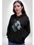 Robot Cyborg Köpek Doberman Kadın Erkek Siyah Kapüşonlu Sweatshirt Hoodie 2