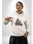 Kask Motorsiklet Dünya Turu Kadın Erkek Beyaz Kapüşonlu Sweatshirt Hoodie 3