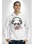 Kulaklıklı Hipster Portre Panda Kadın Erkek Beyaz Kapüşonlu Sweatshirt Hoodie 2