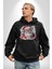 Mutlu Noel Baba Yeni Yıl Tasarımı Kadın Erkek Siyah Kapüşonlu Sweatshirt Hoodie 2