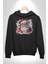 Mutlu Noel Baba Yeni Yıl Tasarımı Kadın Erkek Siyah Kapüşonlu Sweatshirt Hoodie 5