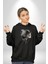 Kaket Polis Kedi Kadın Erkek Siyah Kapüşonlu Sweatshirt Hoodie 2