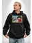 Dragon Ball x Pokémon Japon Anime Kadın Erkek  Siyah Kapüşonlu Sweatshirt Hoodie 5