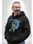 Astronot Uzayda Sıkılmış Kadın Erkek Siyah Kapüşonlu Sweatshirt Hoodie 3