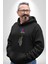 Gezegenler Balon Astronot Yükselişi Kadın Erkek Siyah Kapüşonlu Sweatshirt Hoodie 3