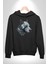 Robot Cyborg Köpek Doberman Kadın Erkek Siyah Kapüşonlu Sweatshirt Hoodie 5