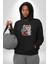 Beyaz Highland Teriyeri Kırmızı Gül Kadın Erkek Siyah Kapüşonlu Sweatshirt Hoodie 3