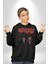 Sevgili Balon Aşk Salıncak Sevgililer Günü Kadın Erkek Siyah Kapüşonlu Sweatshirt Hoodie 1