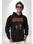 Sevgili Balon Aşk Salıncak Sevgililer Günü Kadın Erkek Siyah Kapüşonlu Sweatshirt Hoodie 2