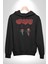 Sevgili Balon Aşk Salıncak Sevgililer Günü Kadın Erkek Siyah Kapüşonlu Sweatshirt Hoodie 4