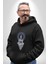 Falcı Meditasyon Yoga Dağın Üstünde Kadın Erkek Siyah Kapüşonlu Sweatshirt Hoodie 3