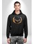 Ejderha Ateşli Top Kadın Erkek Siyah Kapüşonlu Sweatshirt Hoodie 1