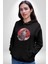 Uluyan Beyaz Kurt Kadın Erkek Siyah Kapüşonlu Sweatshirt Hoodie 1
