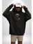 Hip hop gençlik kedi çeket kadın erkek siyah kapüşonlu sweatshirt hoodie 2